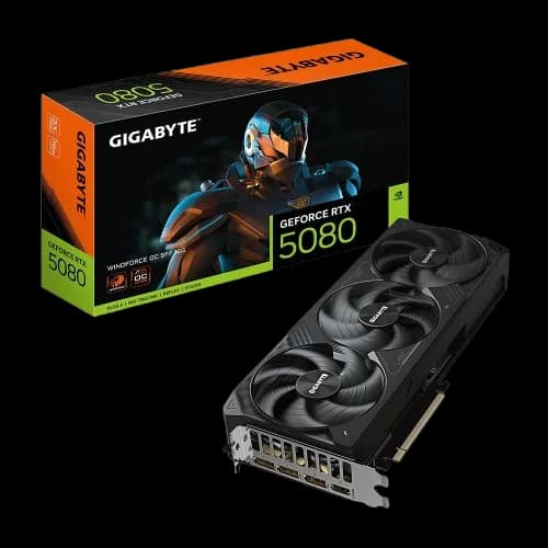 Gigabyte NVIDIA GeForce RTX 5080 WINDFORCE SFF Overclocked Triple Fan